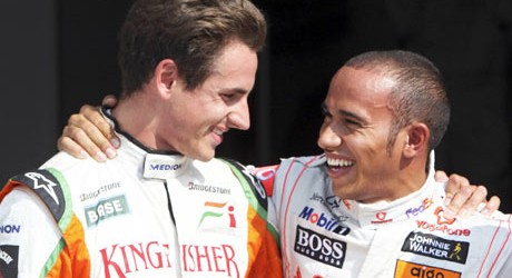 Adrian Sutil és Lewis Hamilton